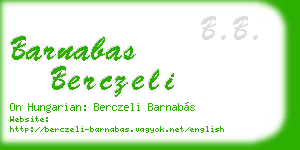 barnabas berczeli business card